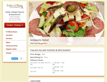Tablet Screenshot of italianvillagepizzerianyc.com